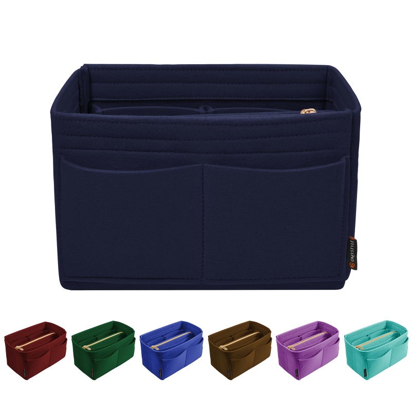 OMYSTYLE Navy X-Large Organizer Insert, Felt Tote Bag Organizer Insert with 5 Sizes, Handbag Dividers for Inside Purse, Compatible with Longchamp, Neverful, Speedy and More - Image 1